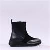 Wonders Kyoto Stretch Wedge Boot - Black Stretch